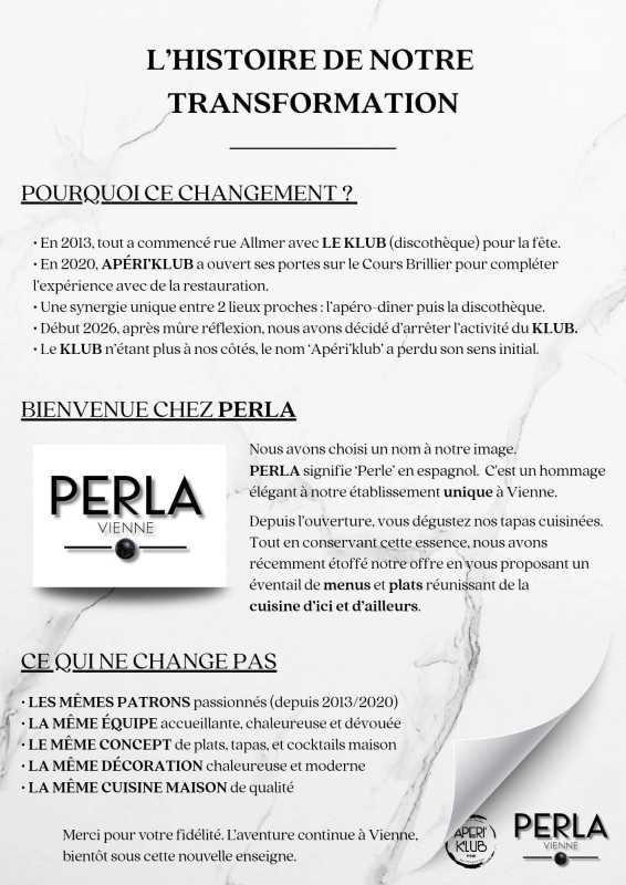 Apéri'Klub - restaurant VIENNE - top resto VIENNE